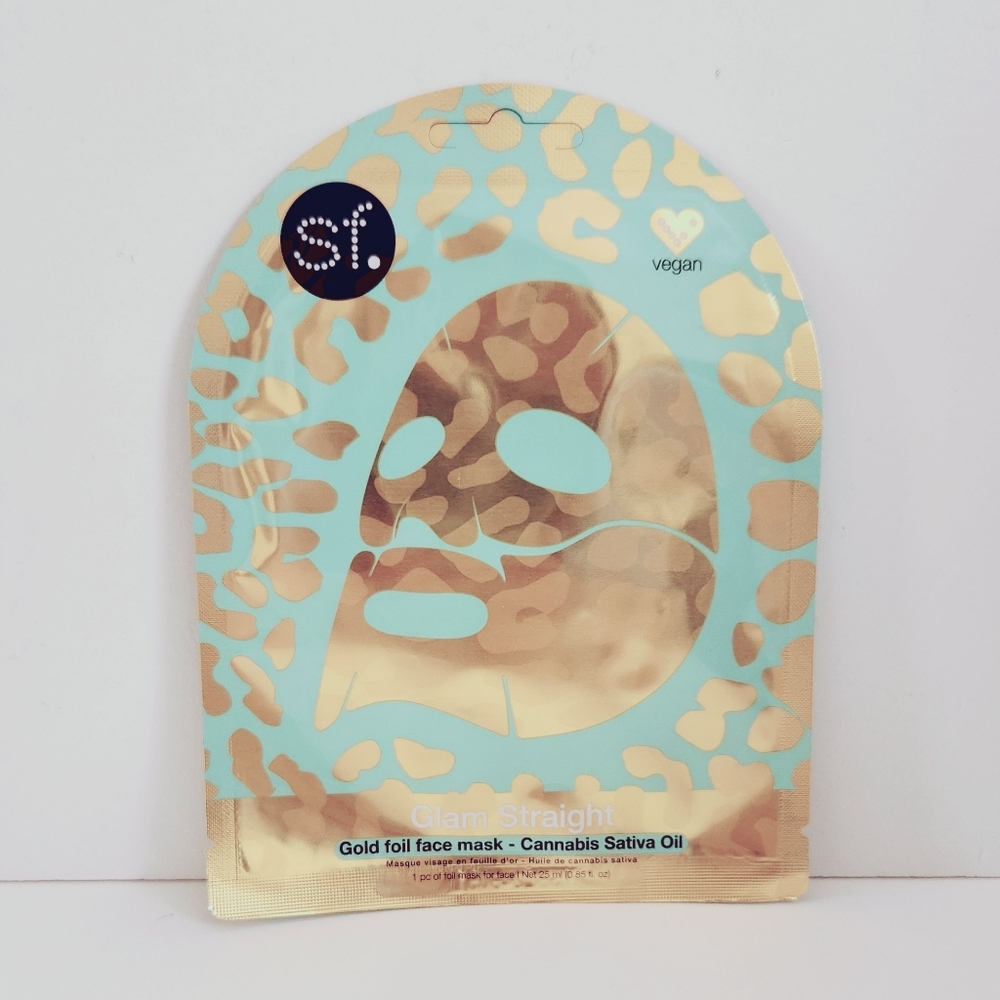 🍭7/$15 SF Glow Glam in Paradise Cannabis Glam Straight Face Mask